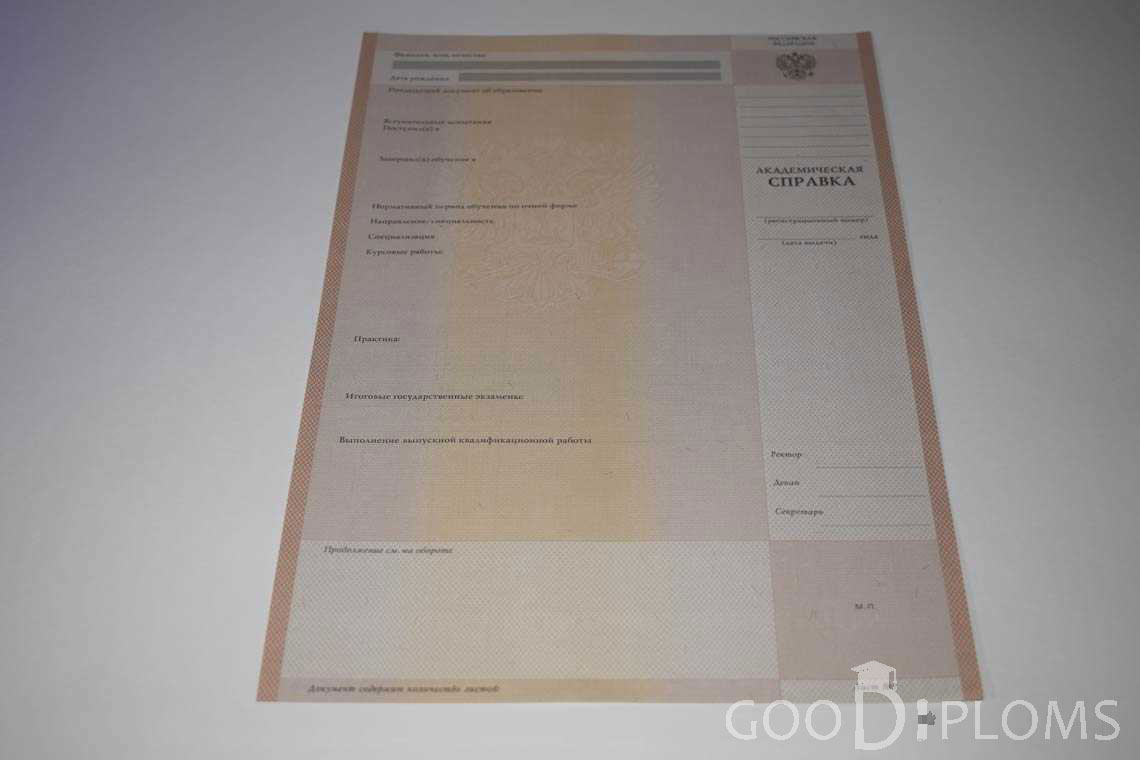 Академическая Справка Вуза период выдачи 1996-2009 -  Кривой Рог
